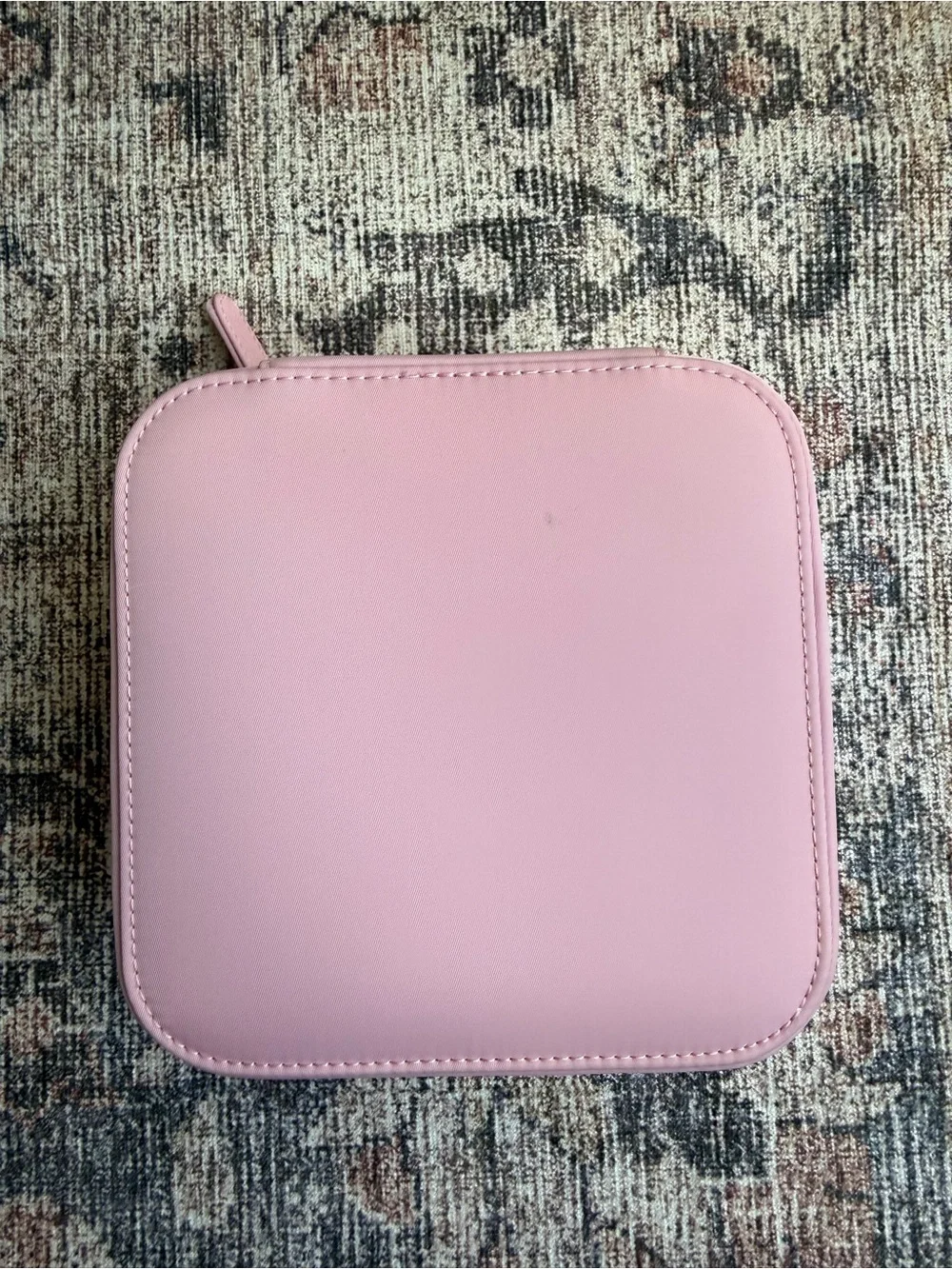 Stoney Clover Lane Pink Compact Square Zip Travel Case